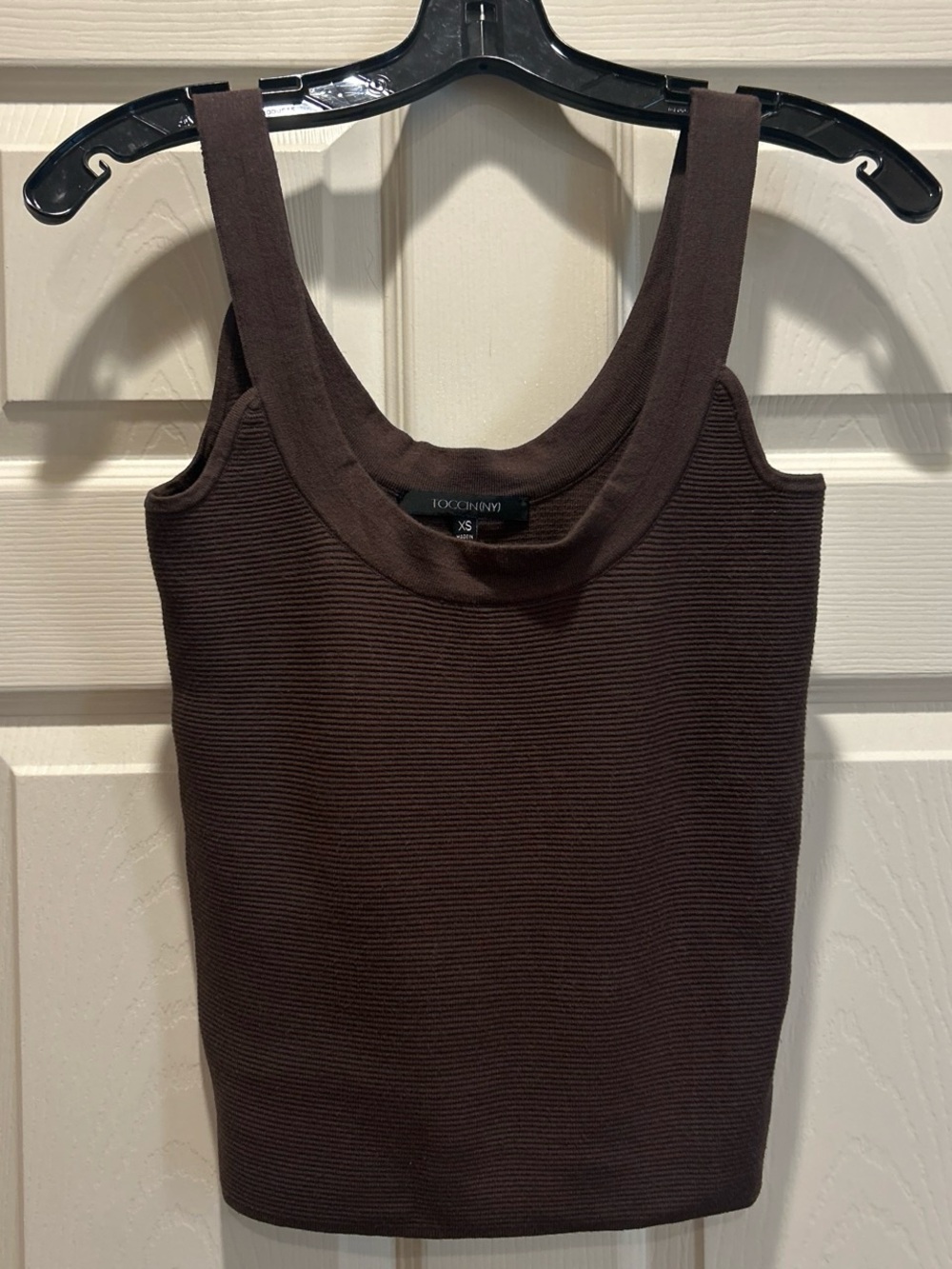 Toccin NY Brown Ribbed Tank Top - XS